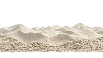 Sand Dunes, Beach Sand Texture, White Background photo
