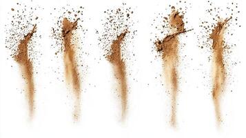 Brown powder explosion collection photo