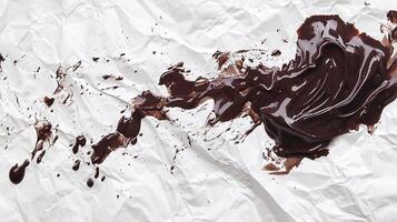 Chocolate Smudge on a Napkin photo