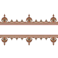 Ornate border with a border of red and brown png