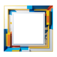 Square frame with a colorful background png