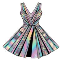 Dress with a rainbow pattern on it png