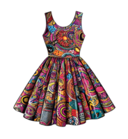Dress with colorful patterns on it png