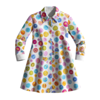 Dress with colorful buttons on it png
