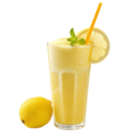 Lemon Smoothie drink front view isolate on transparency background png