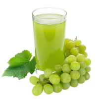 Green grapes juice isolate on transparency background png