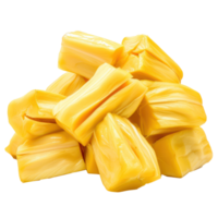 Cubes of jackfruit isolate on transparency background png