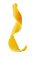 1 single long Lemon peel isolate on transparency background png