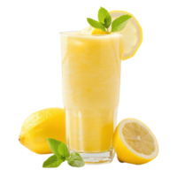 Lemon Smoothie drink front view isolate on transparency background png