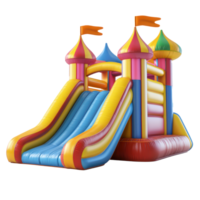 3D Inflatable Bounce and Slide Combos isolate on transparency background png