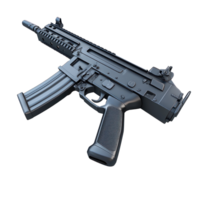 3D Submachine Gun isolate on transparency background png