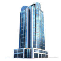 3D Skyscraper building front view isolate on transparency background png