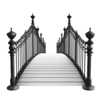 3D Bridge front view isolate on transparency background png