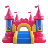 3D Bounce Castles isolate on transparency background png
