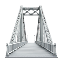 3D Bridge front view isolate on transparency background png