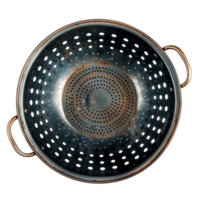 Colander top view full length isolate on transparent background png