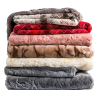 Throw blankets front view full length isolate on transparent background png