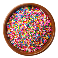 sprinkles in a bowl isolate on transparent background png