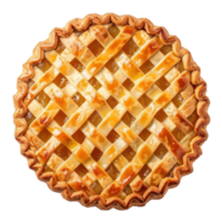 a pie with lattice on top of a transparent background png
