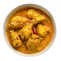 chicken curry in a bowl on a transparent background png