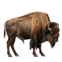 an image of a bison standing on a transparent background png