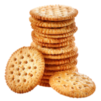 a stack of crackers on a transparent background png
