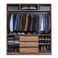 Modern Closet top view full length isolate on transparent background png