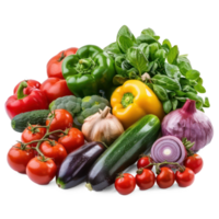 fresh vegetables isolate on transparent background png