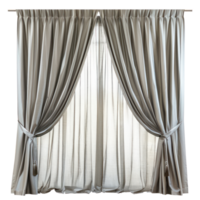 Modern Curtains front view full length isolate on transparent background, png