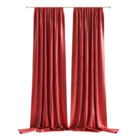 Modern Curtains front view full length isolate on transparent background, png