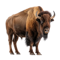 an image of a bison on a transparent background png