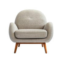 modern Armchair front view full length isolate on transparent background, png