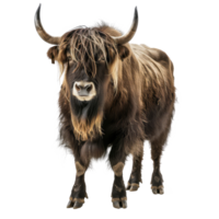 a yak is standing in front of transparent background png