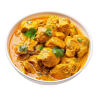 chicken curry in a bowl with a transparent background png