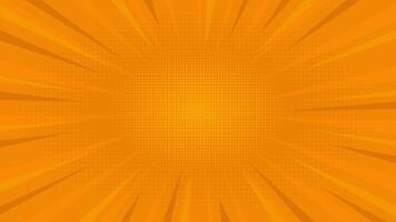 Abstract orange color comic background with pop art style and halftone gradation. Suitable for comics, prints, posters, etc. vector