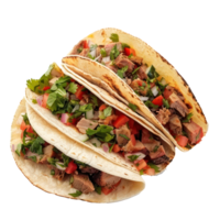 three tacos on a transparency background png