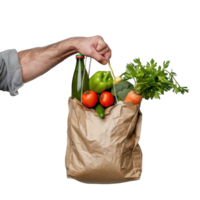 person's hand handling grocery transparent background png