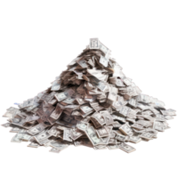 heap of dollar bills transparent background png
