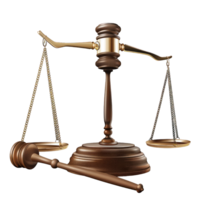 balance of justice with judge hammer transparent background png