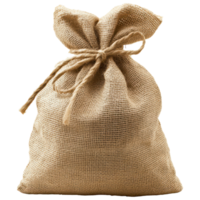 A bag of jute is tied with a string png