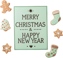 Holiday delight and Christmas joy with gingerbread charm decor. . png