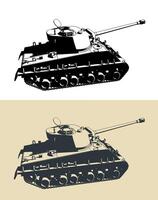 M4 Sherman tank vector