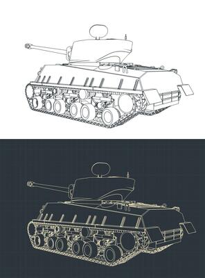 M4 Sherman tank blueprints