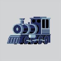 Pixel art illustration Vintage Train. Pixelated Old Train. Old Vintage Train Head icon pixelated for the pixel art game and icon for website and game. old school retro. vector
