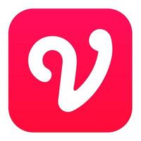 Vidio New Icon Illustration In Square Background vector