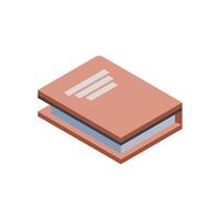 Isometric Book element, design templates vector
