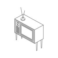 Isometric Television design element templates vector