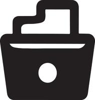 A silhouette image of a black file icon on a white background vector