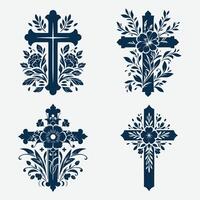 Christian cross symbol flat style, Christian cross symbol flat style. vector