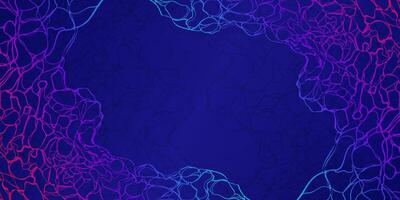 Artistic hand drawn line frame in dark blue background, colorful nerve pattern suitable for motivational words frames, presentation backgrounds, business cards, and luxury invitations. vector